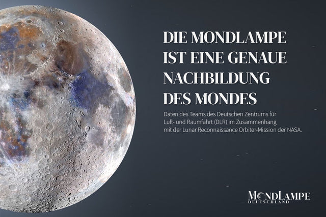 Mond Lampe als genaue Nachbildung des Mondes