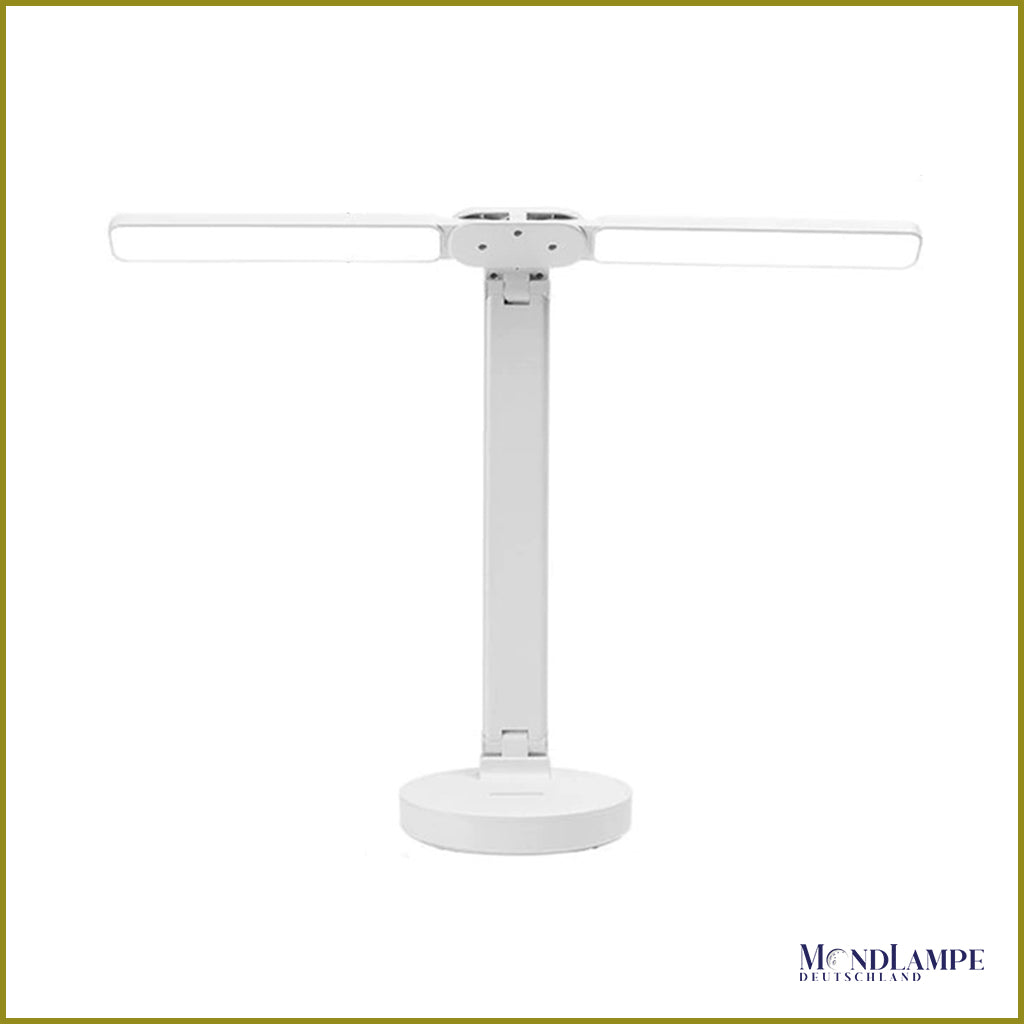 LED Schreibtischlampe Doppelkopf – Dimmbar, Klemmfuß, 24W, 1000lm, 3 Farbtemperaturen