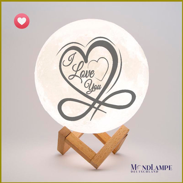 Mond Lampe mit Gravur, Personalisiertes Geschenk für Verliebte