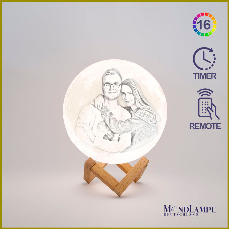 Mondlampe mit Bild 15CM