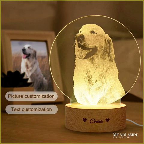 Personalisierte Lampe Hund