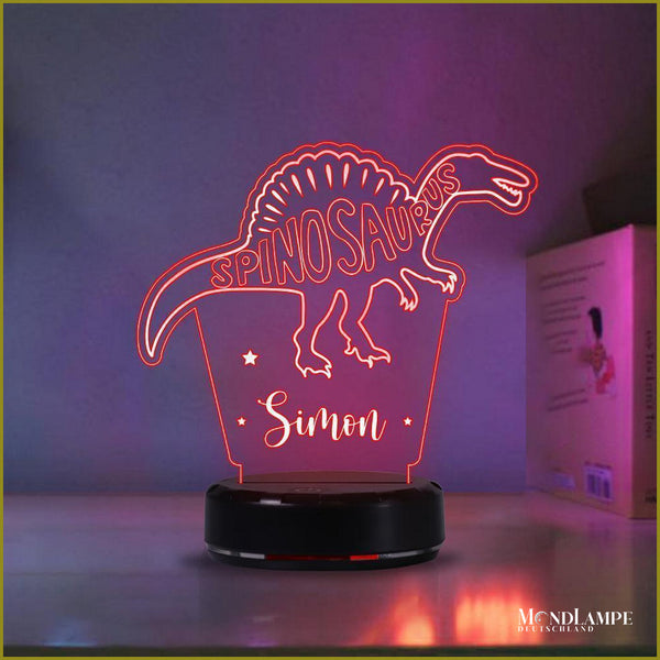Personalisierte Lampe Kinderzimmer - 3D-Dinosaurier