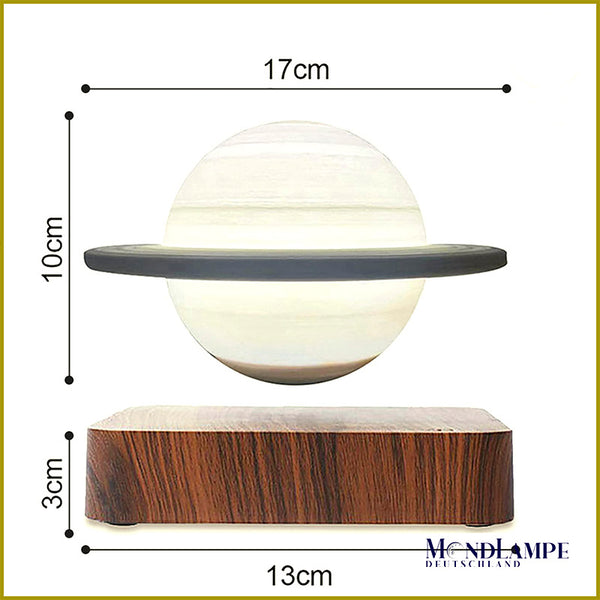 Dimensionen für die schwebende Saturn Lampe